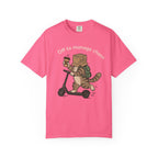 T‑Shirt — "Off to Manage Chaos" Cat on Scooter Graphic Tee