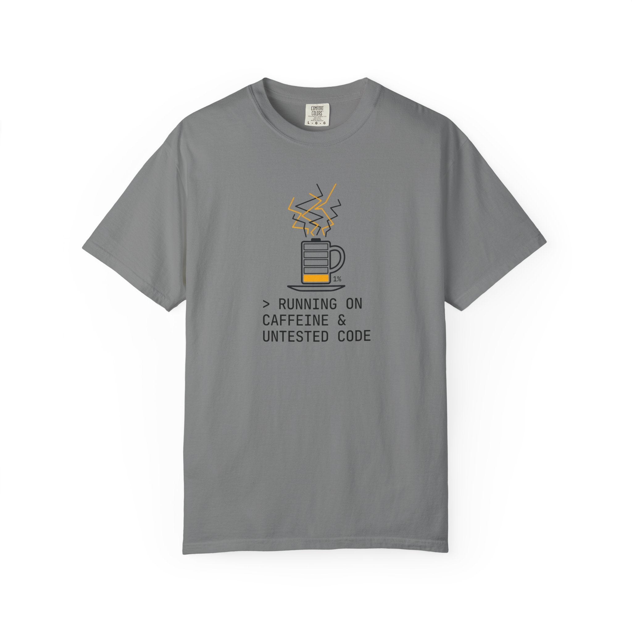 Running on Caffeine & Untested Code T-Shirt