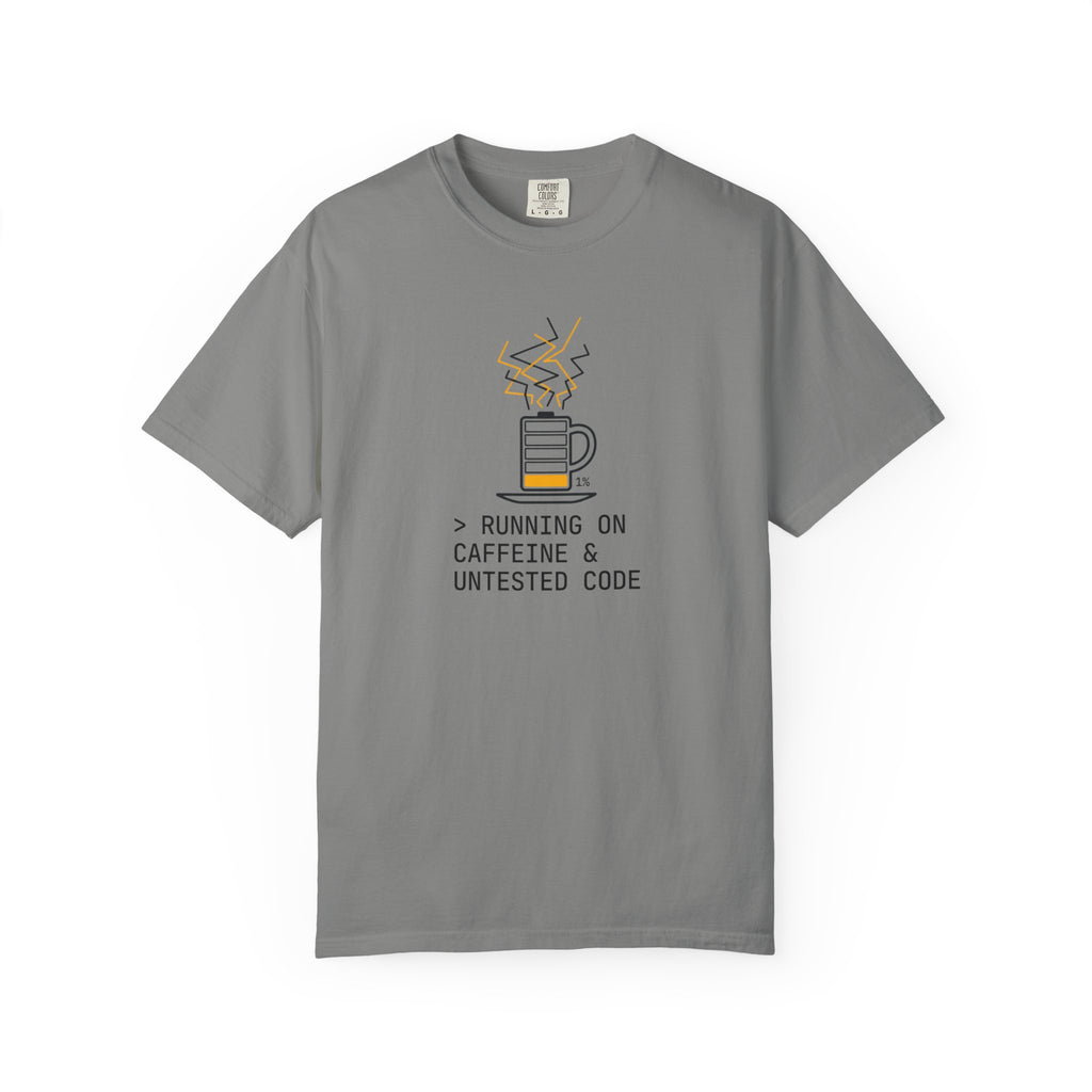 Running on Caffeine & Untested Code T-Shirt