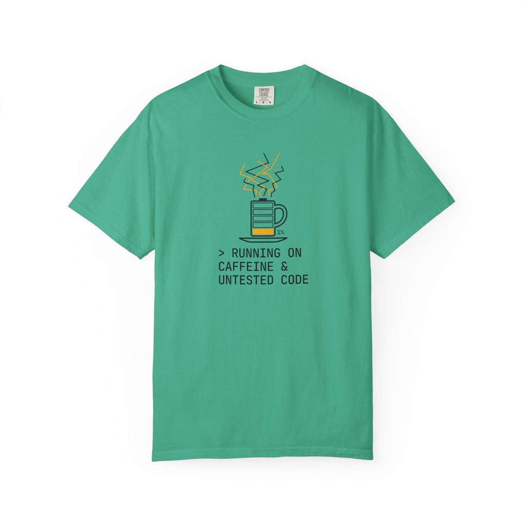 Running on Caffeine & Untested Code T-Shirt