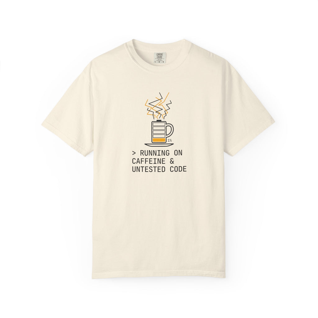 Running on Caffeine & Untested Code T-Shirt